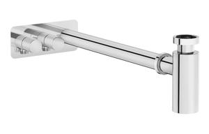 VitrA Bottle Trap for Basins w/Isolation Taps (Asymmetric) - Chrome
